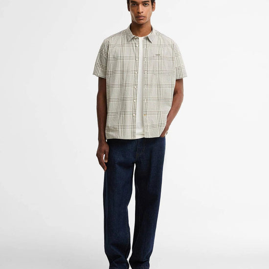 Young Ideas & Henmores - Carrock Checked Seerscuker Summer Shirt - WH32 Whisper White - M