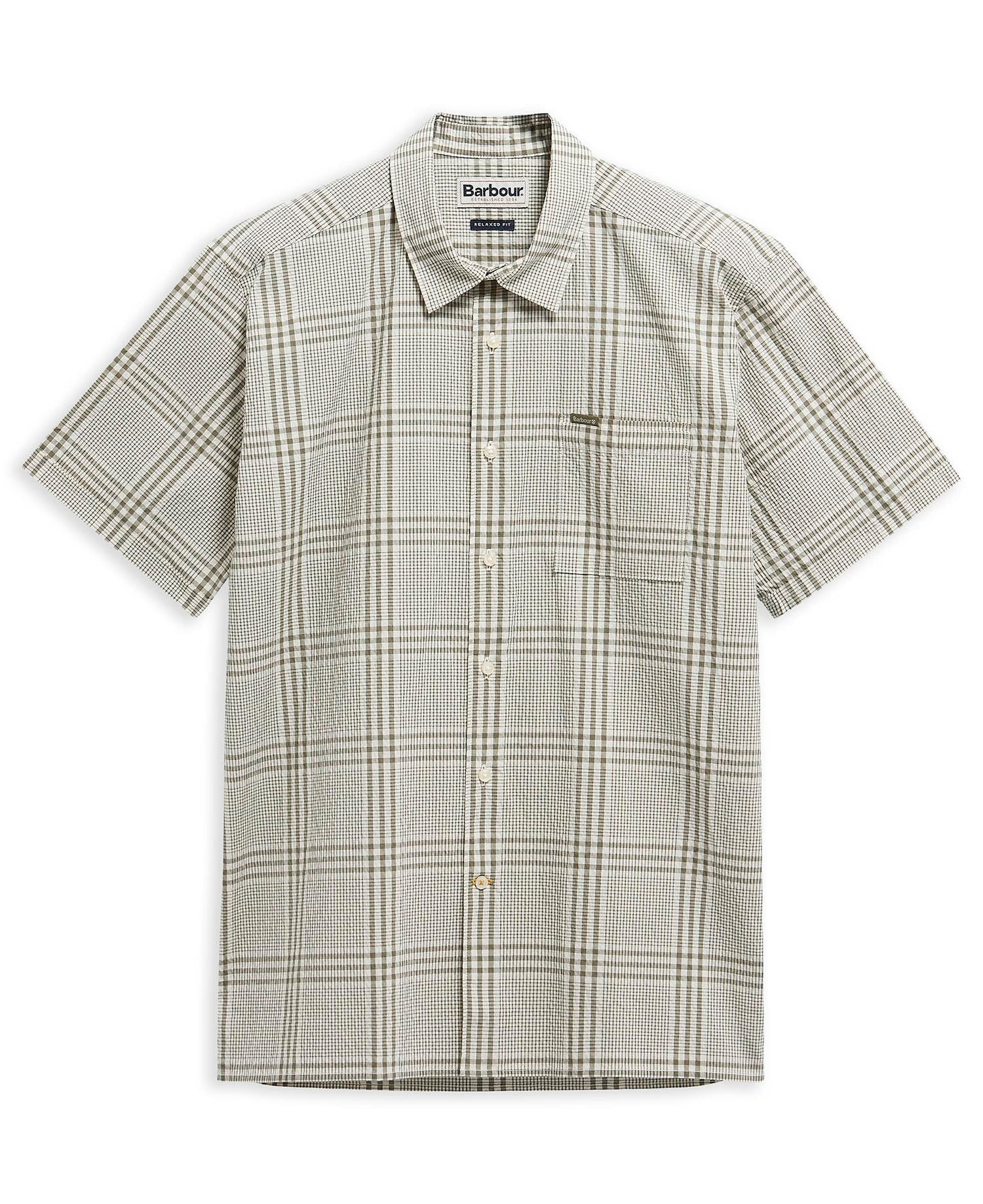 Young Ideas & Henmores - Carrock Checked Seerscuker Summer Shirt - WH32 Whisper White - M