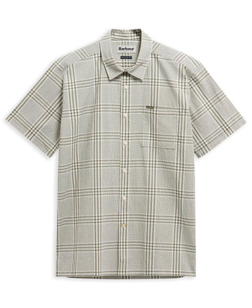 Young Ideas & Henmores - Carrock Checked Seerscuker Summer Shirt - WH32 Whisper White - M