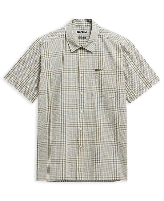Young Ideas & Henmores - Carrock Checked Seerscuker Summer Shirt - WH32 Whisper White - M