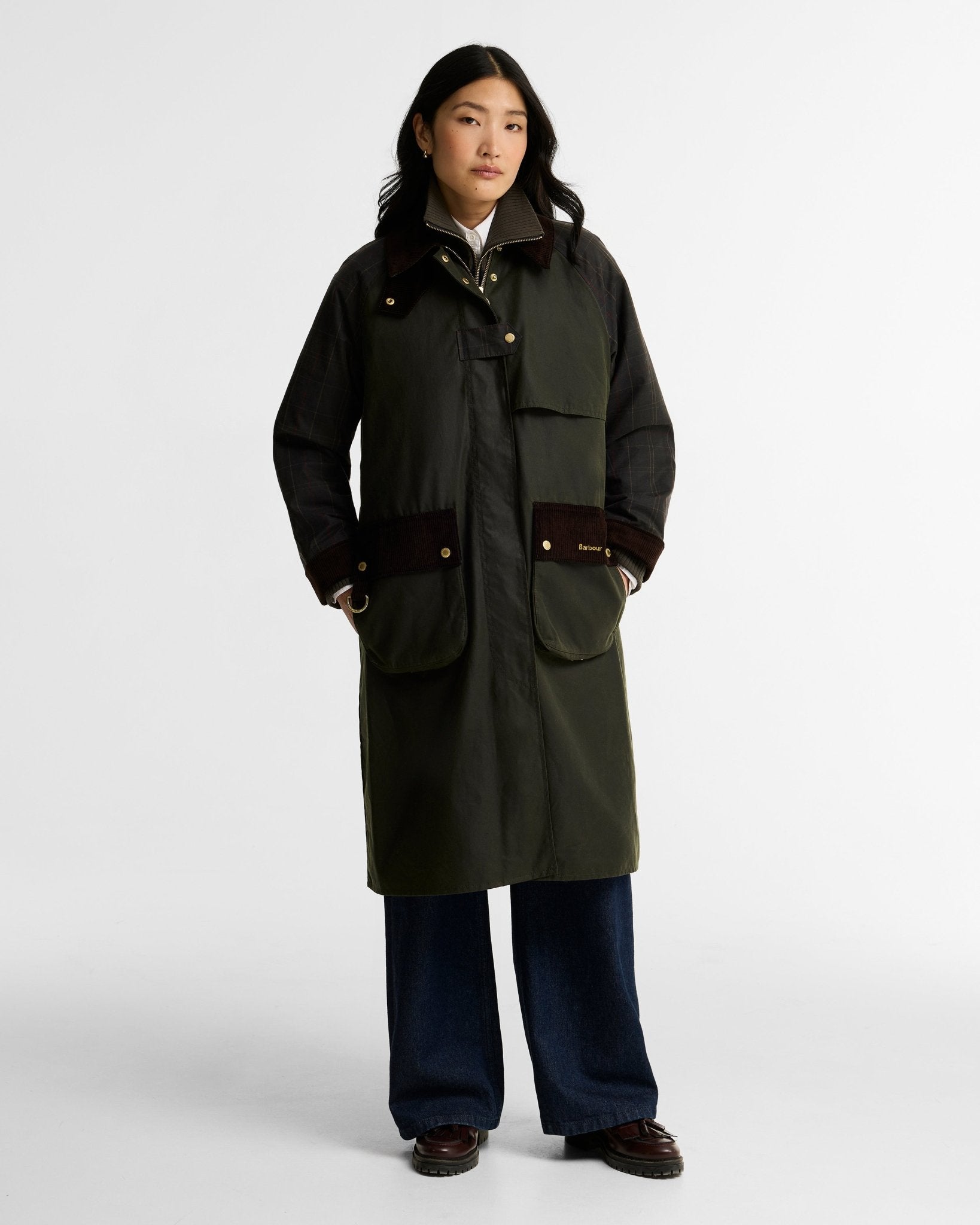 Young Ideas & Henmores -Checked Kirklees Wax Jacket -OL52 Fern/Classic/Shadow Classic -6