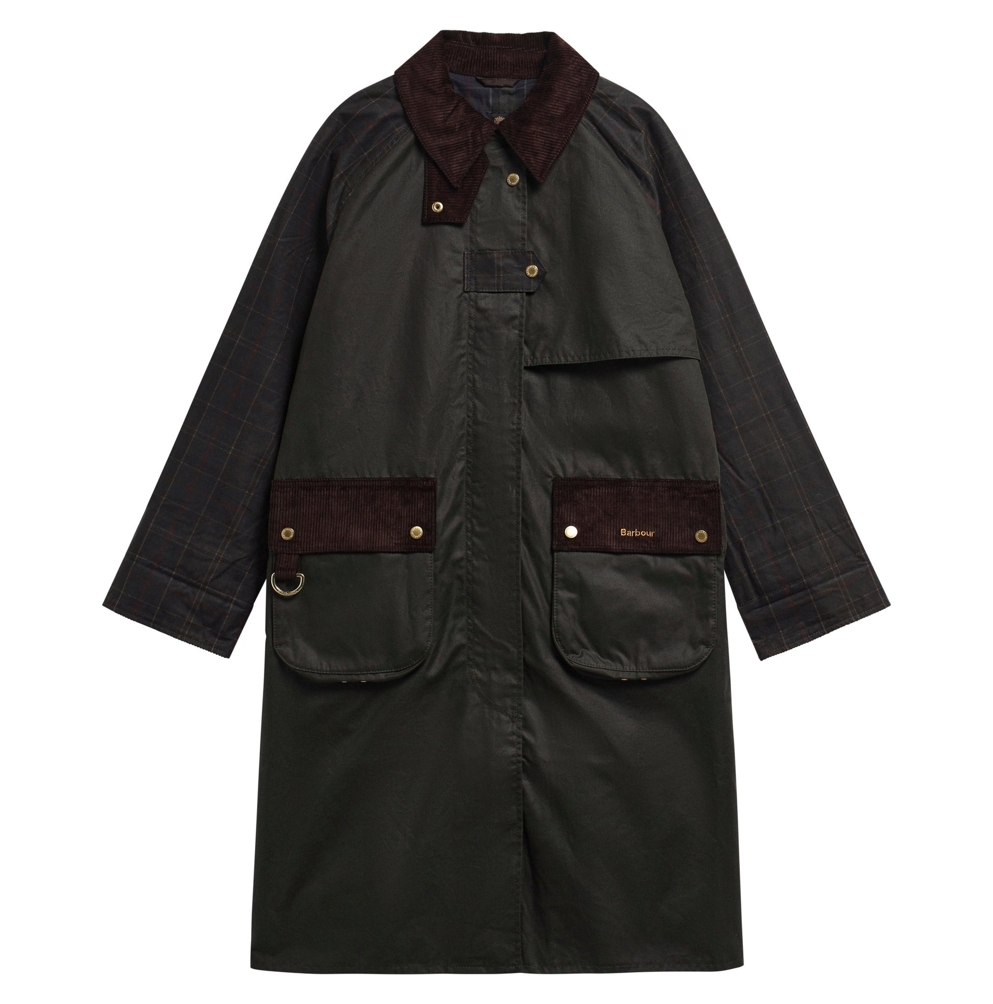 Young Ideas & Henmores -Checked Kirklees Wax Jacket -OL52 Fern/Classic/Shadow Classic -6