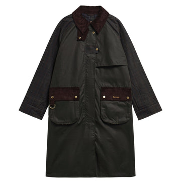 Young Ideas & Henmores -Checked Kirklees Wax Jacket -OL52 Fern/Classic/Shadow Classic -6