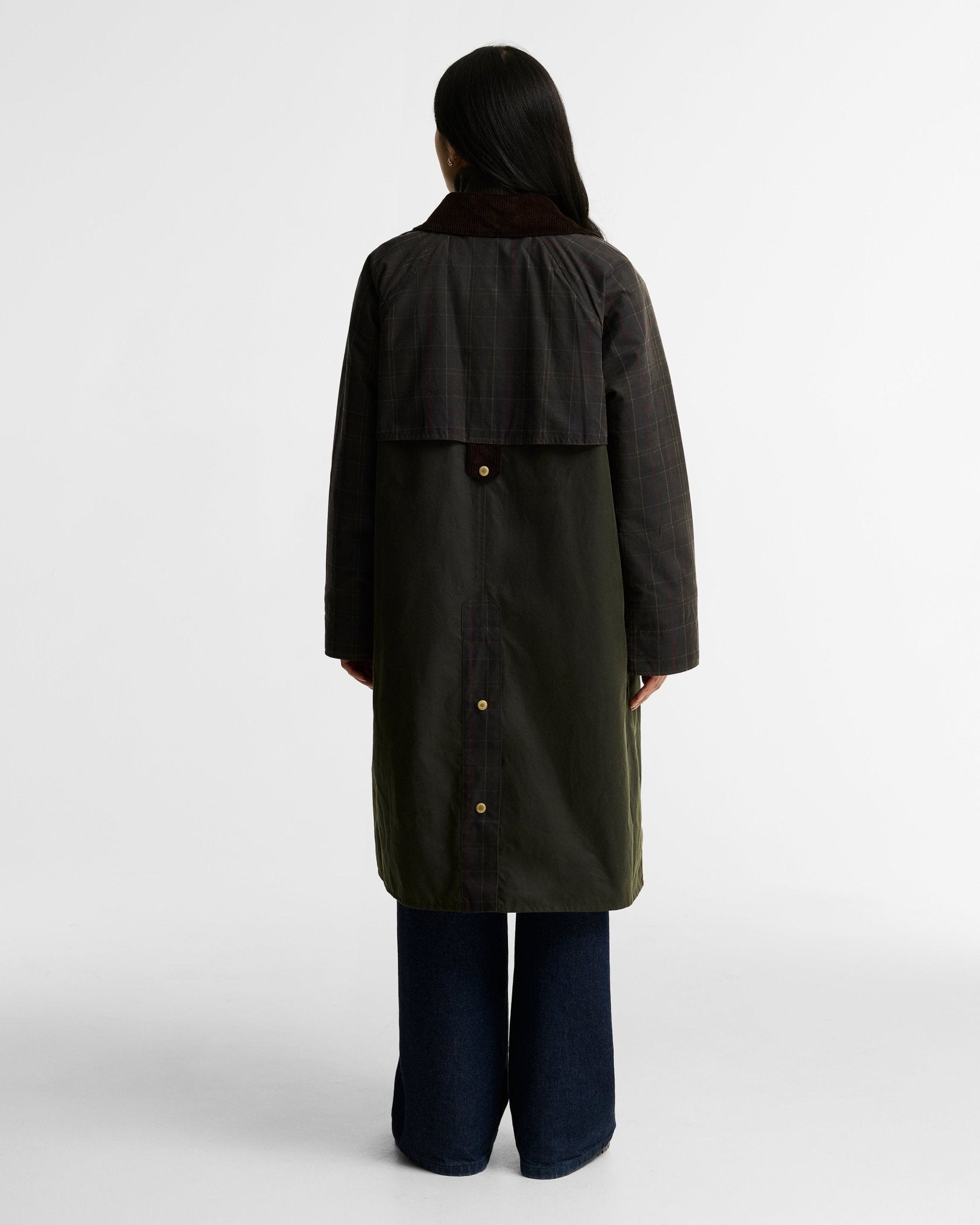 Young Ideas & Henmores -Checked Kirklees Wax Jacket -OL52 Fern/Classic/Shadow Classic -6