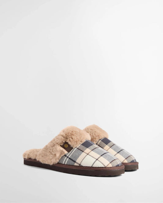 Young Ideas & Henmores -Claudia Tartan Slipper -TN26 Lt Birchwood Dress Tartan -4