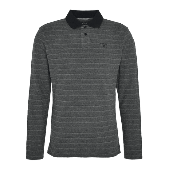 Young Ideas/Henmores - Cleveland Long Sleeve Polo - BK72 Black Mix - M