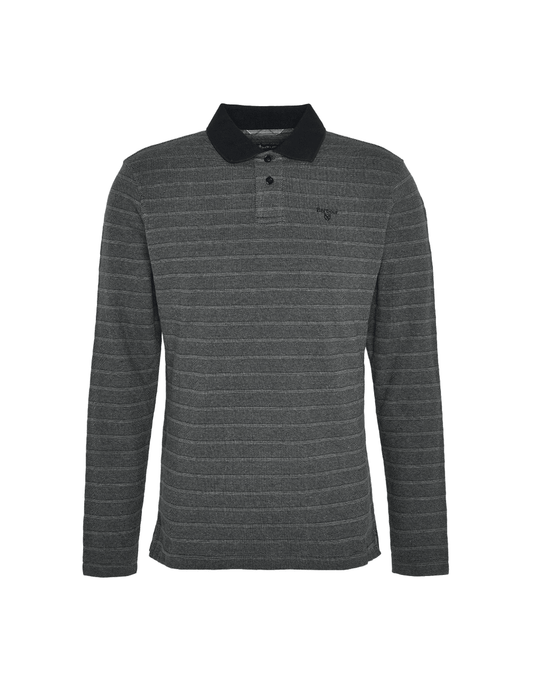 Young Ideas/Henmores - Cleveland Long Sleeve Polo - BK72 Black Mix - M