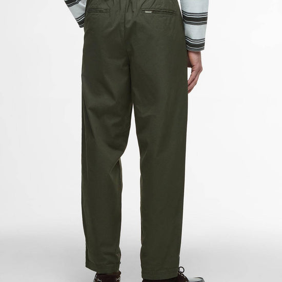 Young Ideas/Henmores - Cole Relaxed Fit Poplin Trouser - OL51 Olive - M