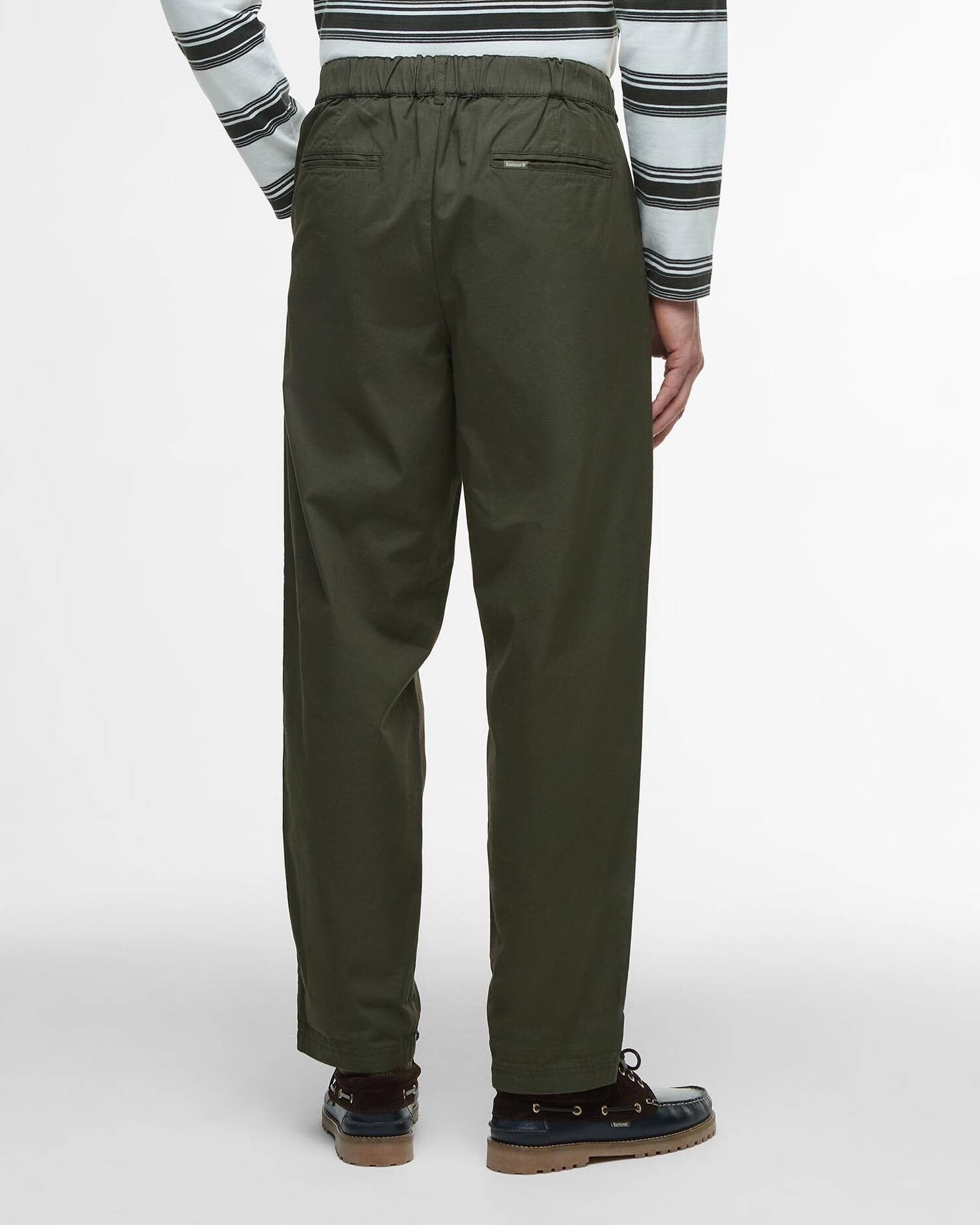 Young Ideas/Henmores - Cole Relaxed Fit Poplin Trouser - OL51 Olive - M