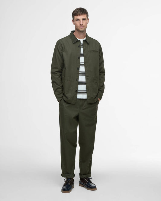 Young Ideas/Henmores - Cole Relaxed Fit Poplin Trouser - OL51 Olive - M