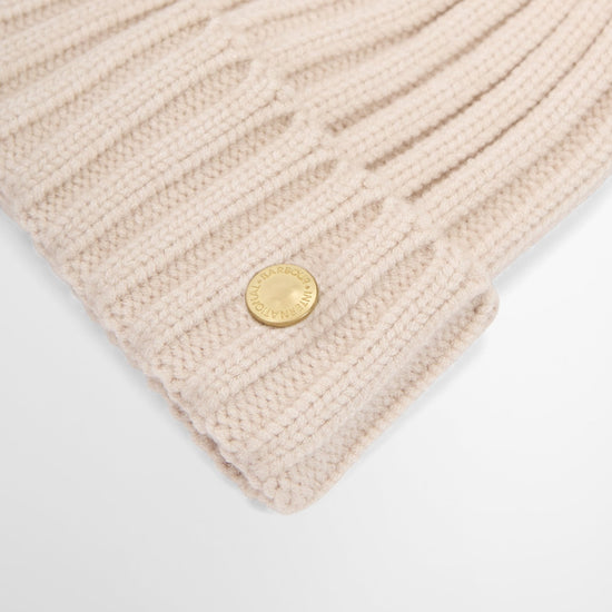 Young Ideas & Henmores -Conway Knitted Beanie Hat -CR31 Moonbeam -OS