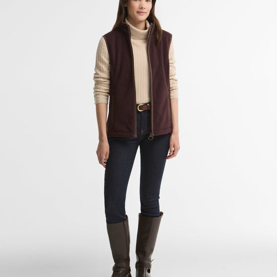 Young Ideas & Henmores -Country Colton Fleece Gilet -BR92 Fig -8