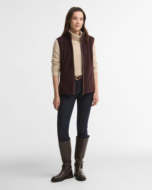 Young Ideas & Henmores -Country Colton Fleece Gilet -BR92 Fig -8