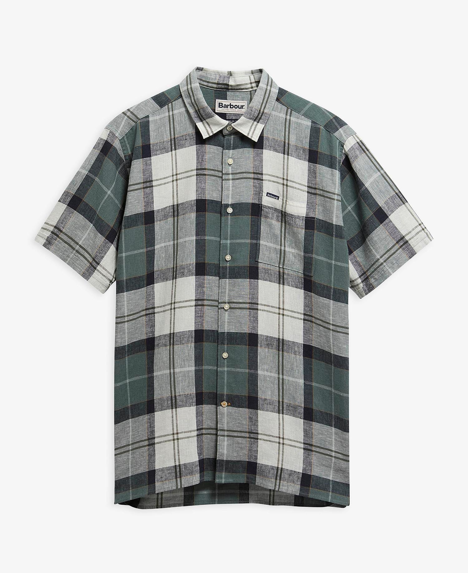 Young Ideas & Henmores - Croft Short Sleeve Summer Shirt - TN12 Meadow Brook Tartan - M