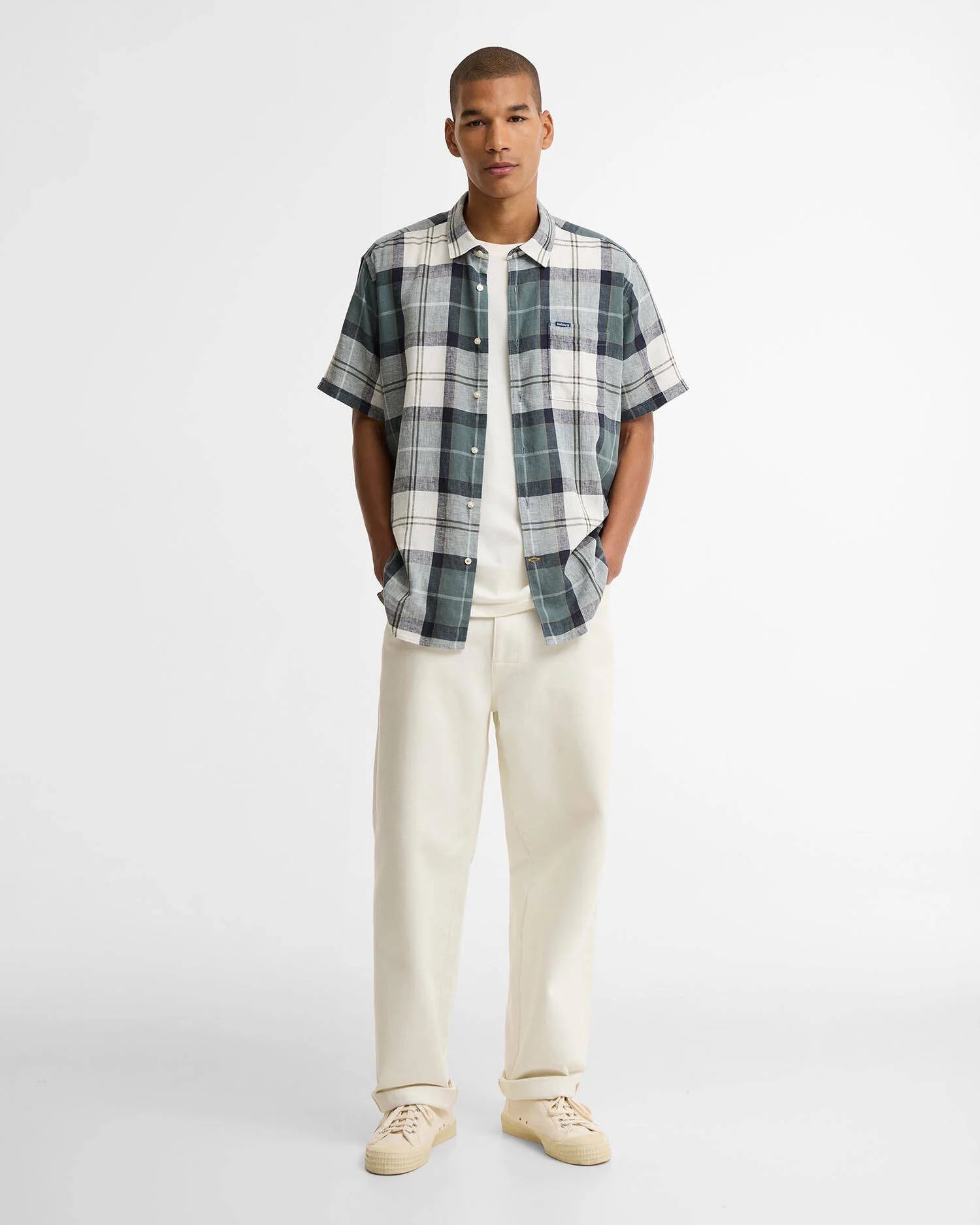 Young Ideas & Henmores - Croft Short Sleeve Summer Shirt - TN12 Meadow Brook Tartan - M