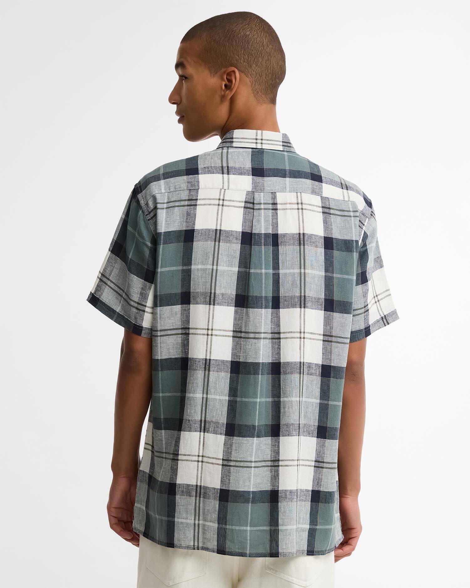 Young Ideas & Henmores - Croft Short Sleeve Summer Shirt - TN12 Meadow Brook Tartan - M