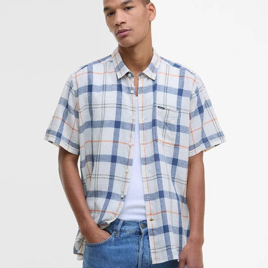 Young Ideas/Henmores - Croft Short Sleeve Summer Shirt - TN98 Sea Haze Tartan - M