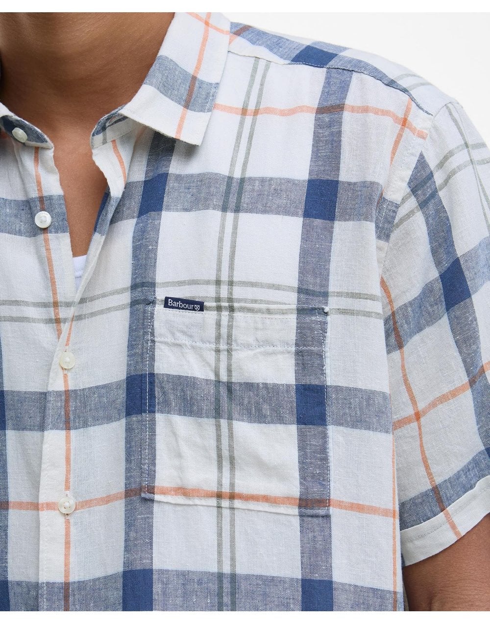 Young Ideas/Henmores - Croft Short Sleeve Summer Shirt - TN98 Sea Haze Tartan - M