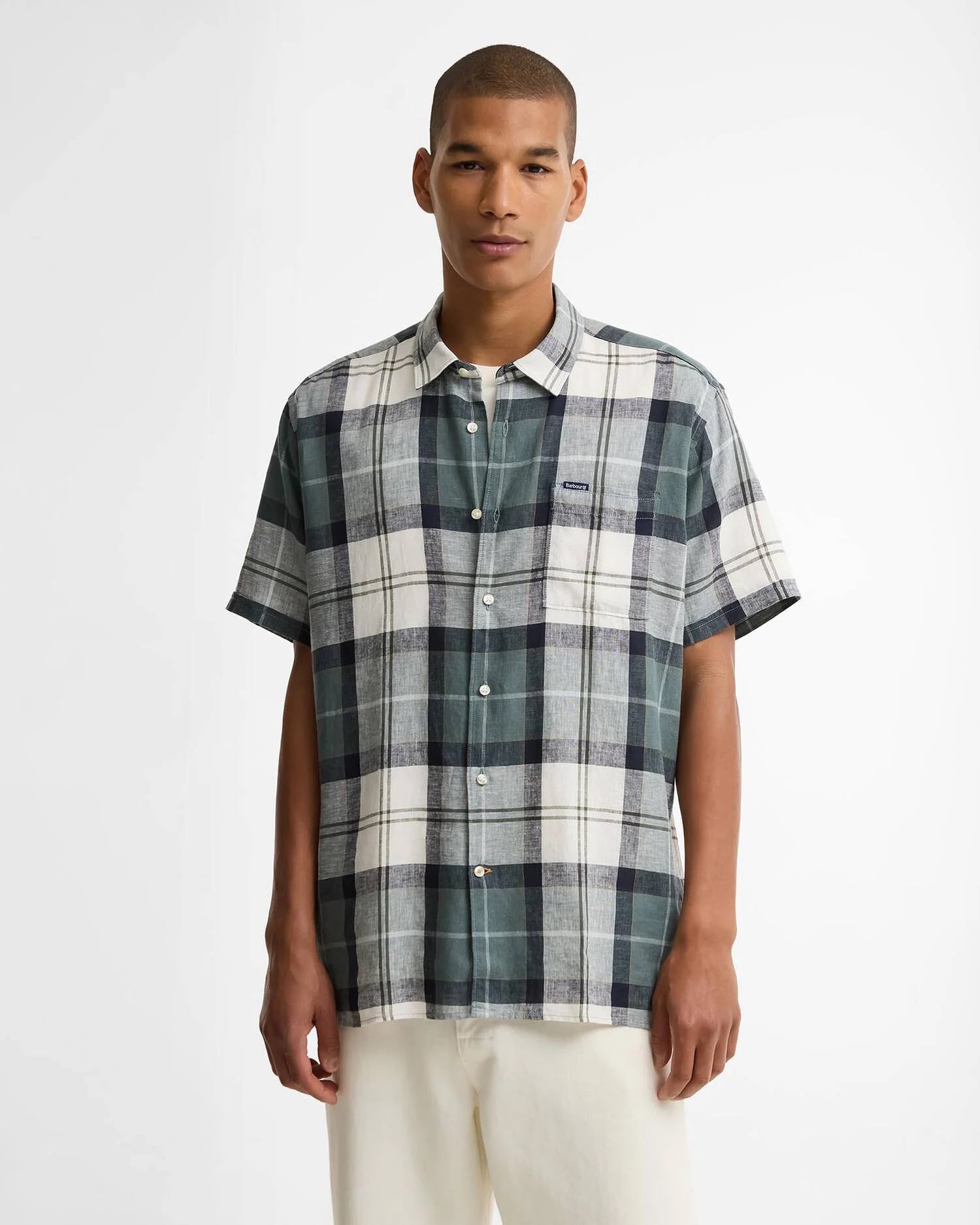 Young Ideas & Henmores - Croft Short Sleeve Summer Shirt - TN12 Meadow Brook Tartan - M