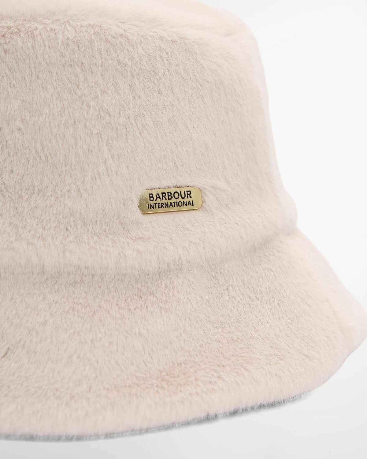 Young Ideas & Henmores -Cyrus Faux Fur Bucket Hat -BR13 Nutmeg -L