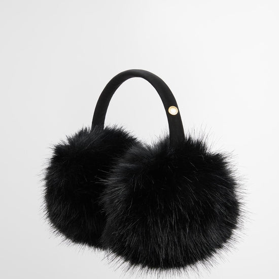 Young Ideas & Henmores -Cyrus Faux Fur Earmuffs -BK11 Black -OS