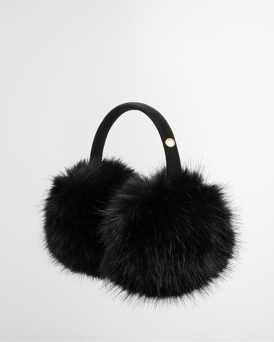 Young Ideas & Henmores -Cyrus Faux Fur Earmuffs -BK11 Black -OS