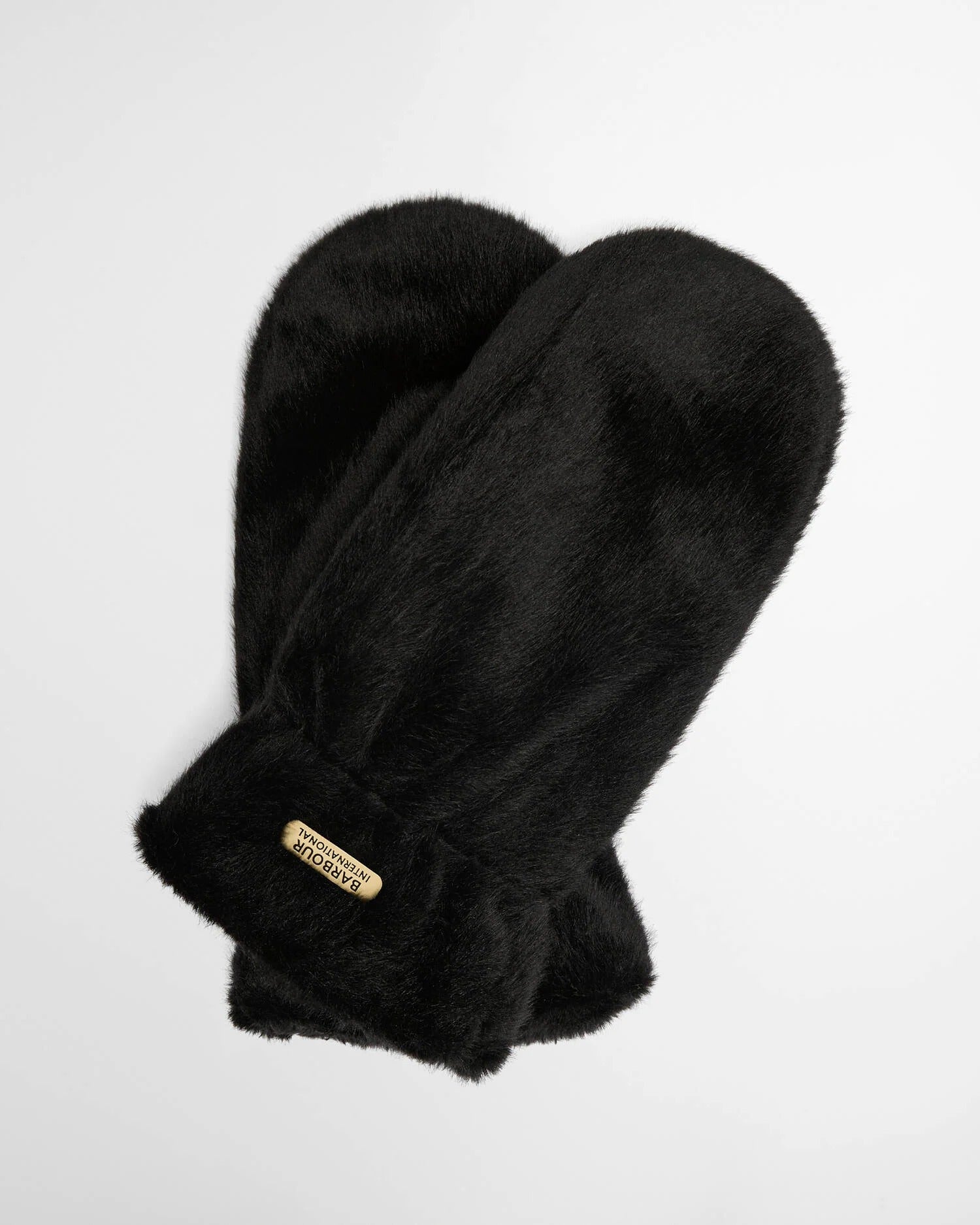 Young Ideas & Henmores -Cyrus Faux Fur Mitts -BK11 Black -L