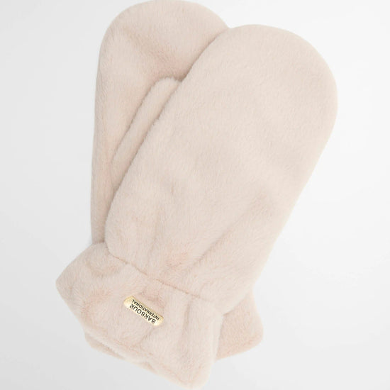 Young Ideas & Henmores -Cyrus Faux Fur Mitts -BR13 Nutmeg -L