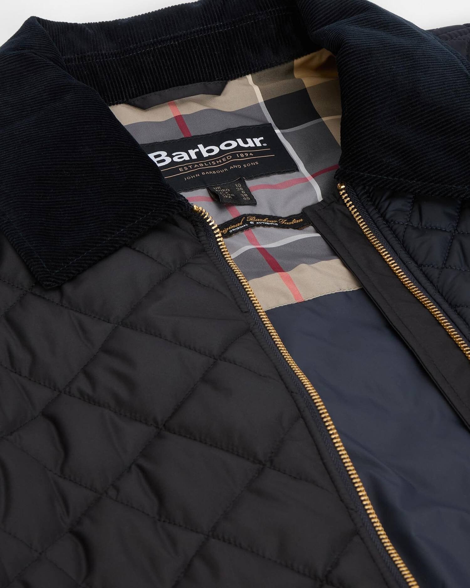 Young Ideas/Henmores - Danby Quilted Jacket - NY91 Dark Navy/Black/Dress Tartan - 8