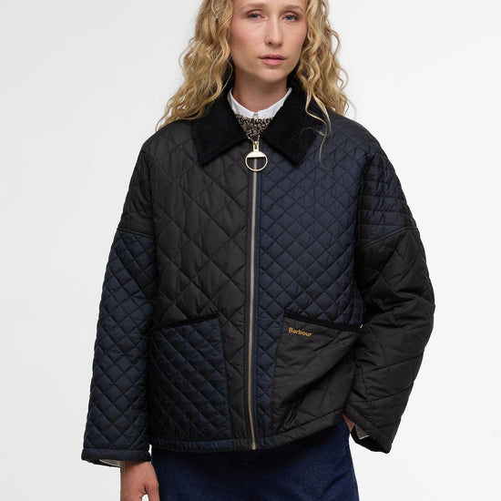 Young Ideas/Henmores - Danby Quilted Jacket - NY91 Dark Navy/Black/Dress Tartan - 8