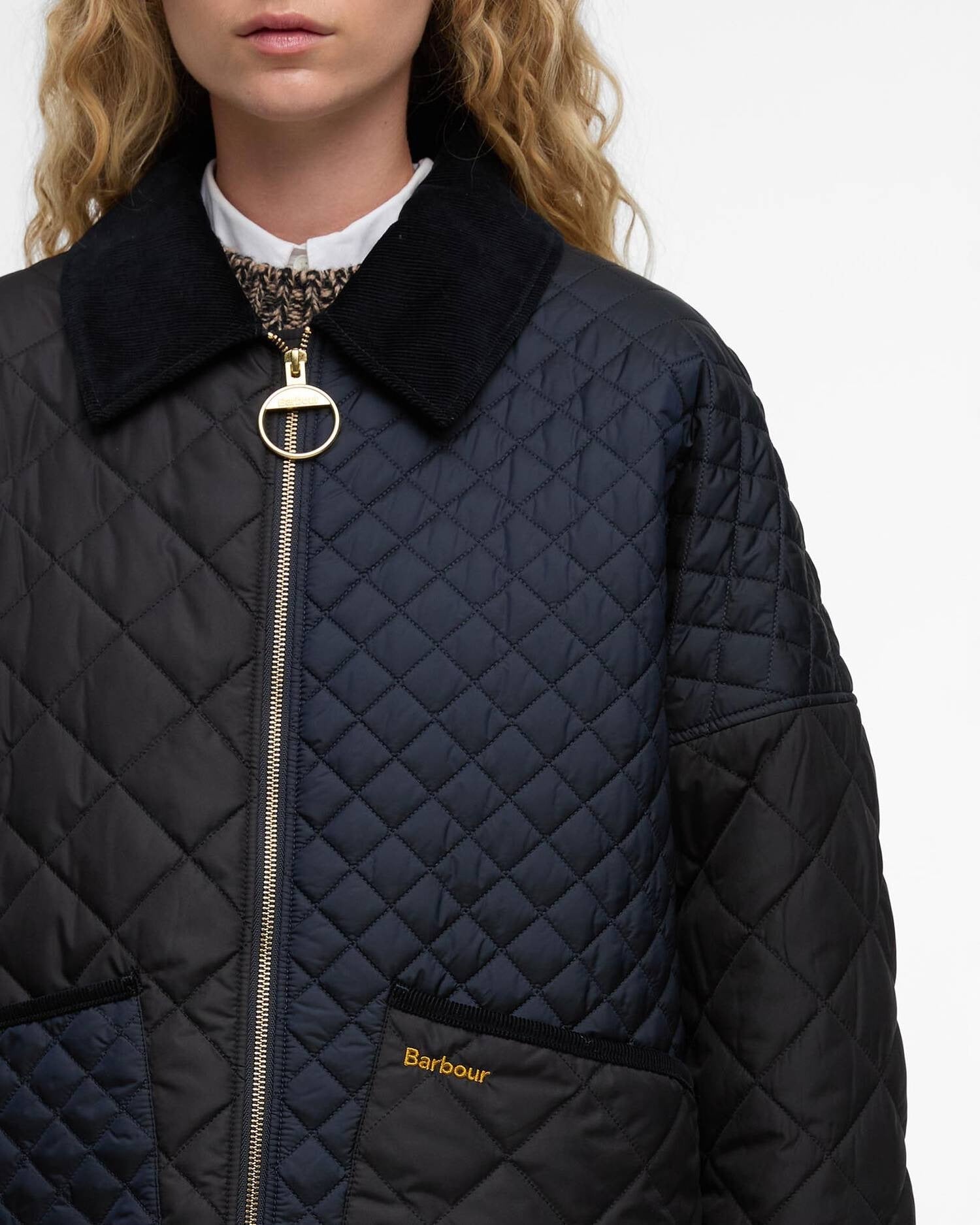 Young Ideas/Henmores - Danby Quilted Jacket - NY91 Dark Navy/Black/Dress Tartan - 8