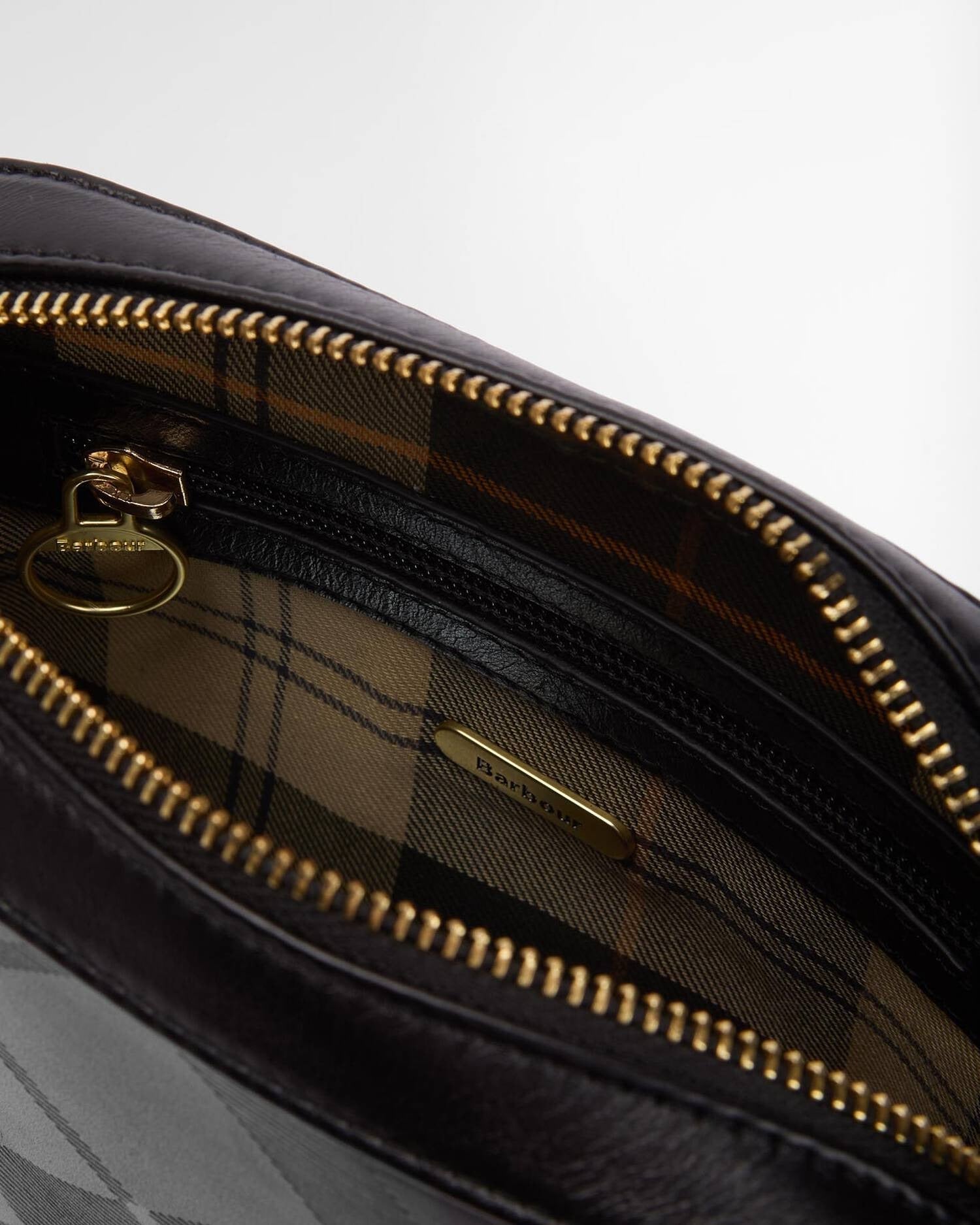 Young Ideas/Henmores - Daphne Deboss Leather Crossbody Bag - BK11 Black/ Deboss Tartan - OS