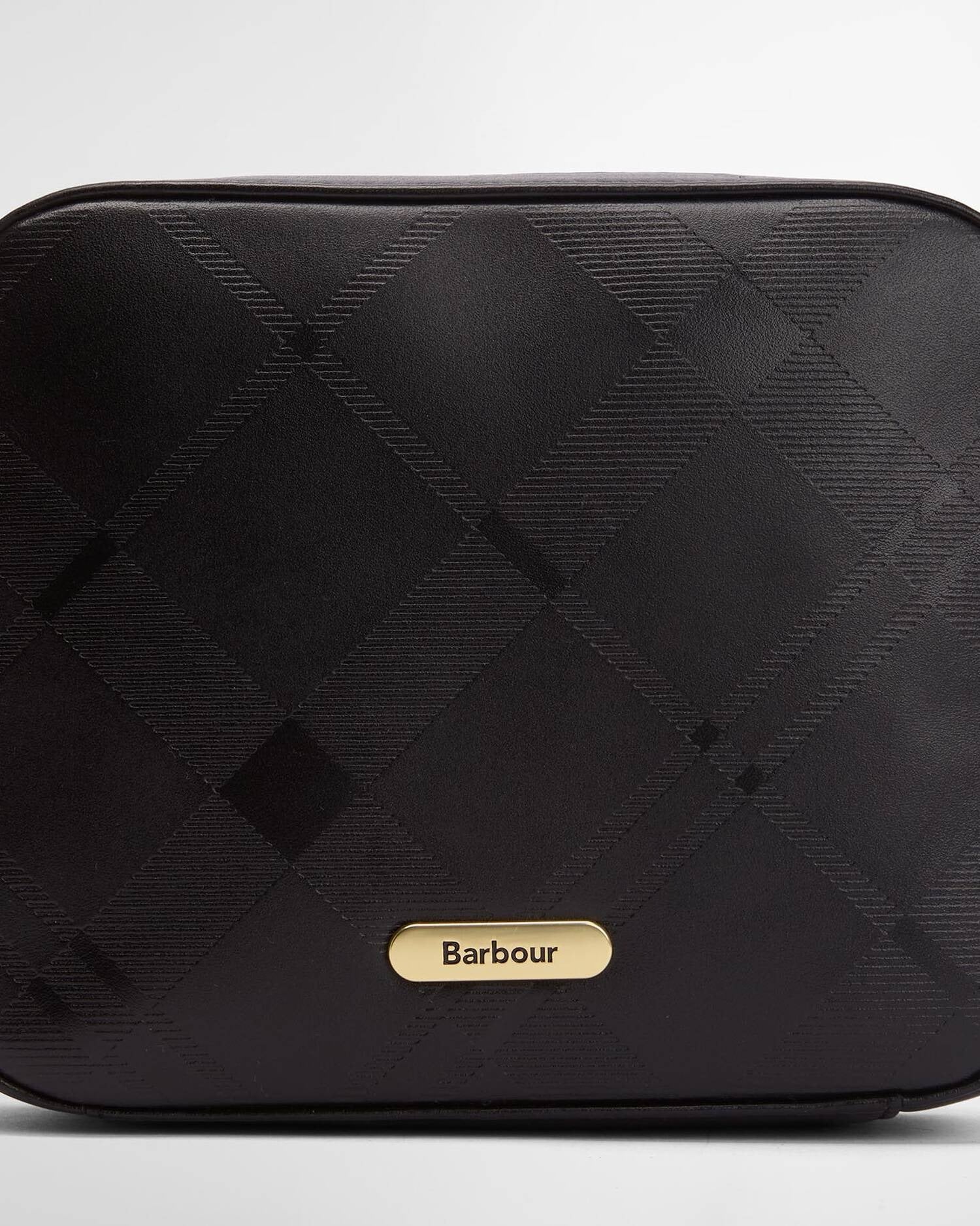 Young Ideas/Henmores - Daphne Deboss Leather Crossbody Bag - BK11 Black/ Deboss Tartan - OS