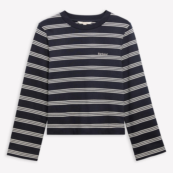 Young Ideas & Henmores - Dartmoor Striped Long Sleeved Top - NY99 Dark Navy/Original Ecru Stripe - 8