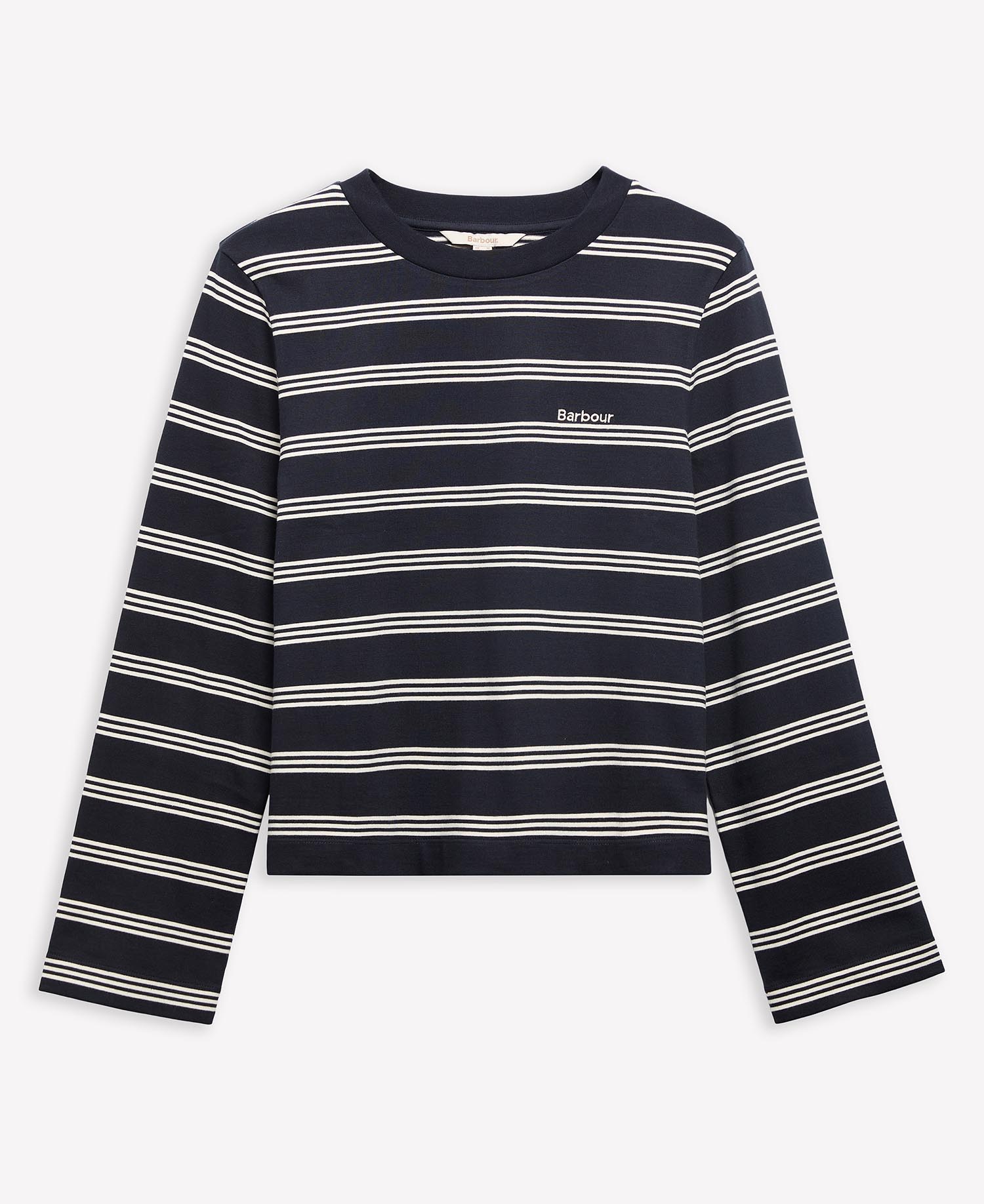 Young Ideas & Henmores - Dartmoor Striped Long Sleeved Top - NY99 Dark Navy/Original Ecru Stripe - 8