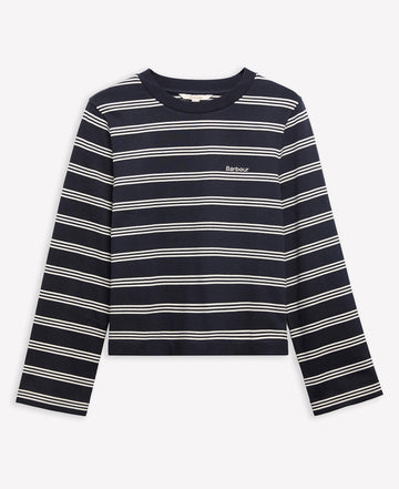 Young Ideas & Henmores - Dartmoor Striped Long Sleeved Top - NY99 Dark Navy/Original Ecru Stripe - 8