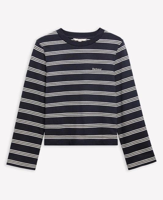 Young Ideas & Henmores - Dartmoor Striped Long Sleeved Top - NY99 Dark Navy/Original Ecru Stripe - 8
