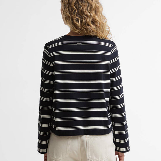 Young Ideas & Henmores - Dartmoor Striped Long Sleeved Top - NY99 Dark Navy/Original Ecru Stripe - 8