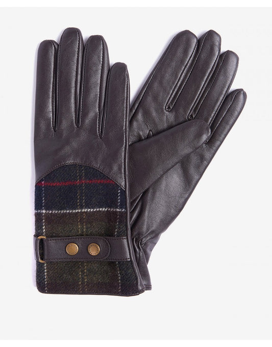 Young Ideas/Henmores - Dee Tartan Gloves - BR71 Dark Brown - S
