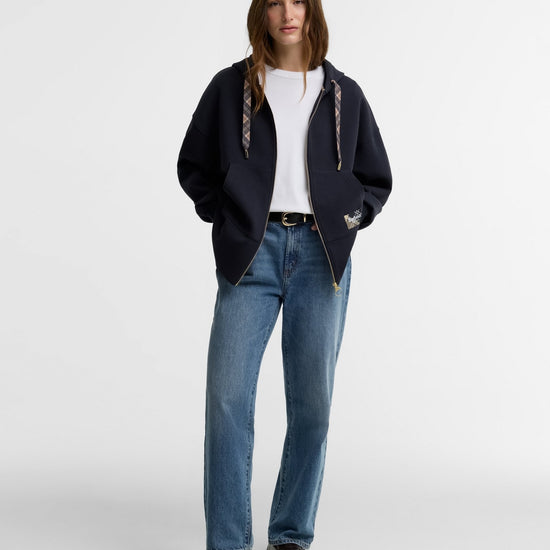Young Ideas & Henmores -Delilah Full Zip Hoodie -NY99 Dark Navy -8
