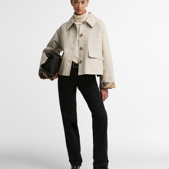 Young Ideas & Henmores -Delilah Showerproof Jacket -ST31 Mist/Birchwood Dress -8