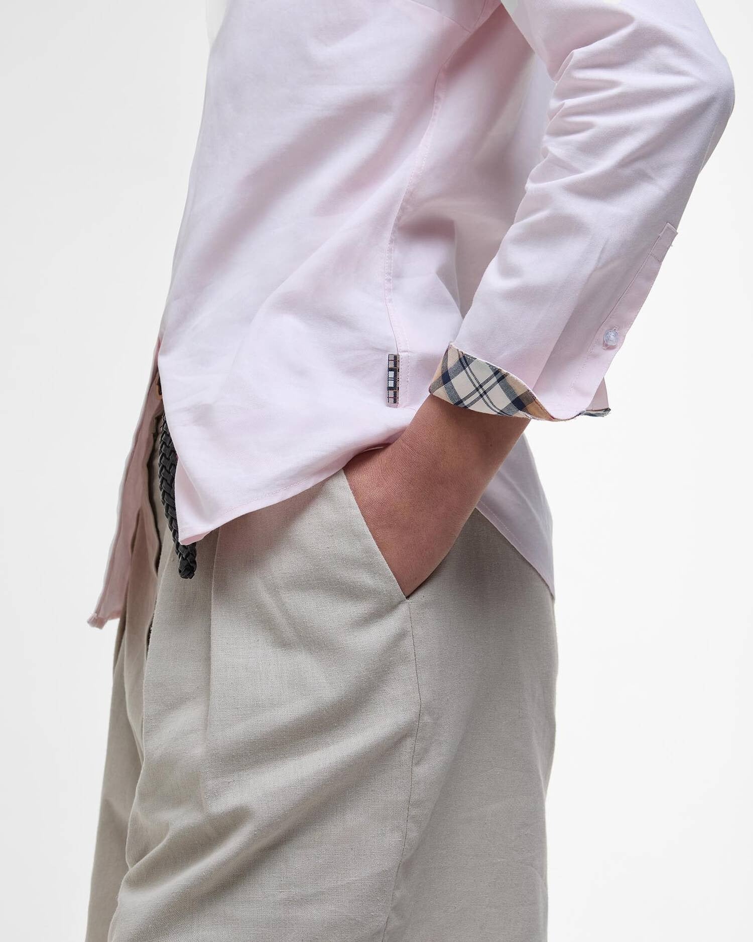 Young Ideas/Henmores - Derwent Shirt - PI37 Pink/Hessian Tartan - 8