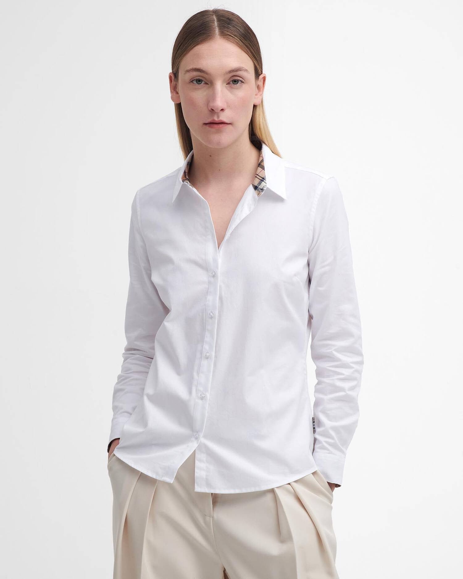 Young Ideas/Henmores - Derwent Shirt - WH33 White/Hessian Tartan - 8
