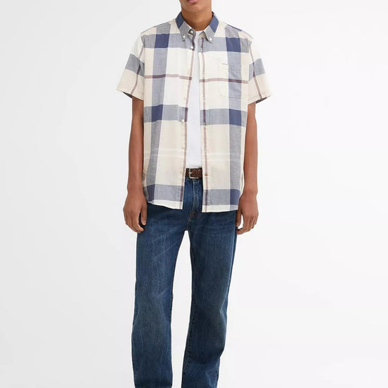 Young Ideas & Henmores - Douglas Short Sleeve Tailored Shirt - TN37 Highland Loch Tartan - M