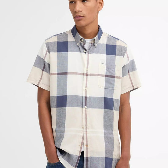 Young Ideas & Henmores - Douglas Short Sleeve Tailored Shirt - TN37 Highland Loch Tartan - M