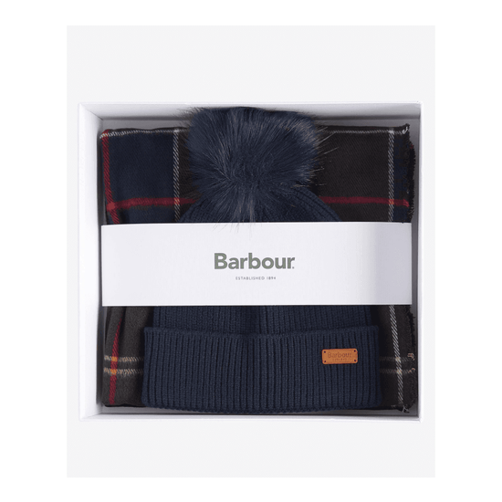 Young Ideas/Henmores - Dover Beanie & Hailes Scarf Gift Set - BE31 Hessian Tartan - OS