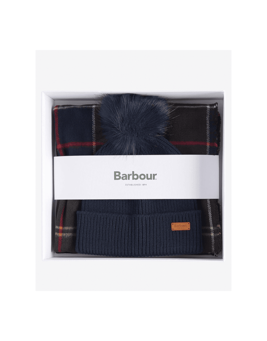 Young Ideas/Henmores - Dover Beanie & Hailes Scarf Gift Set - BE31 Hessian Tartan - OS