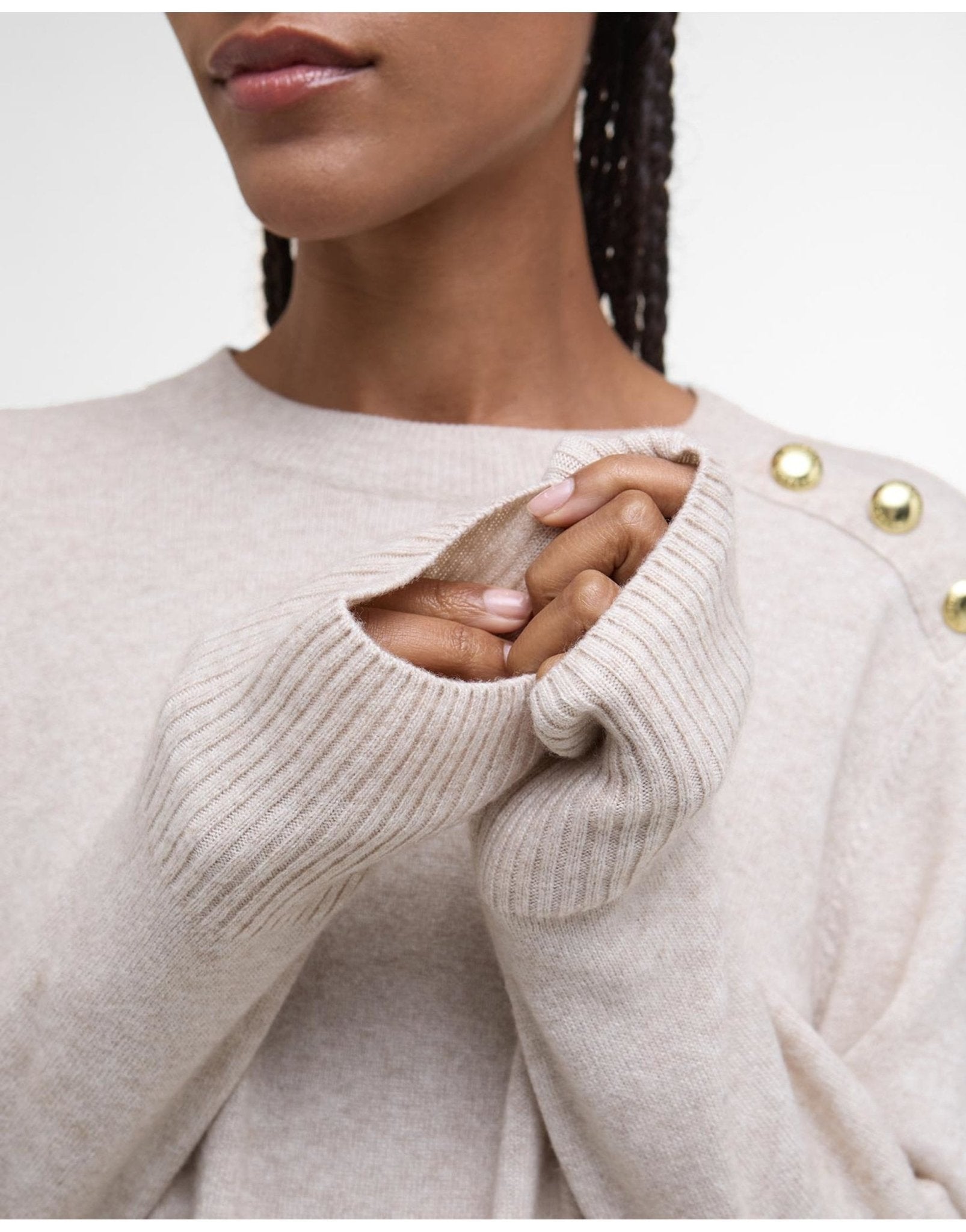 Young Ideas/Henmores - Eleanor Knitted Jumper - BE11 Oat - 8