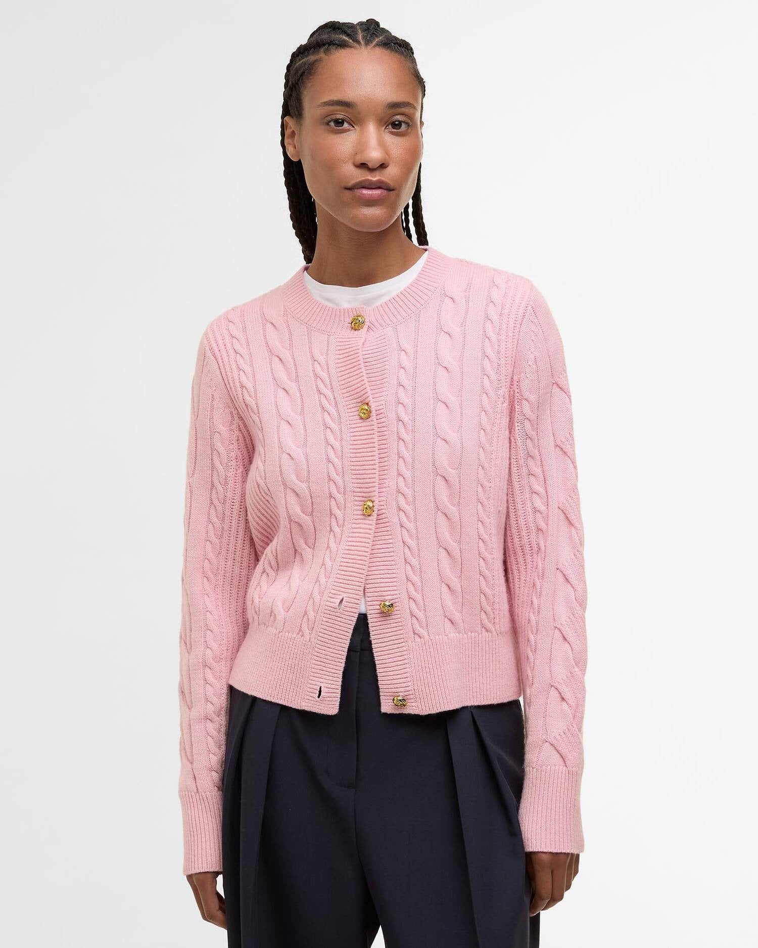 Young Ideas/Henmores - Elina Knitted Cardigan - PI32 Cherry Blossom - 8