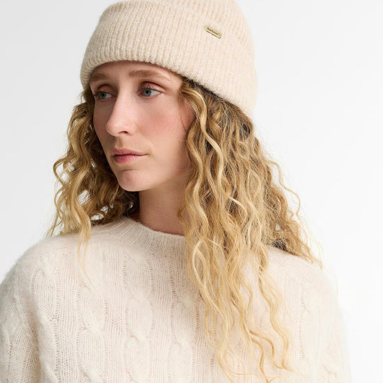 Young Ideas & Henmores -Enid Knitted Beanie Hat -CR52 Birch -OS